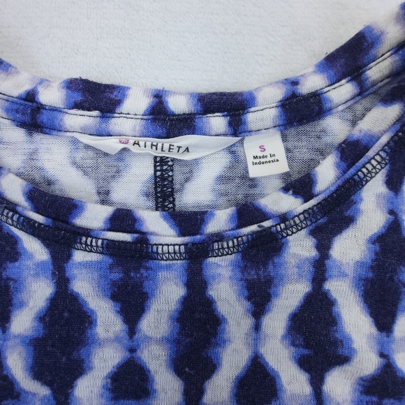 Athleta Womens Breezy‎ Tank Top Blue Abstract Print Sleeveless Athleisure Size S - Picture 5 of 6